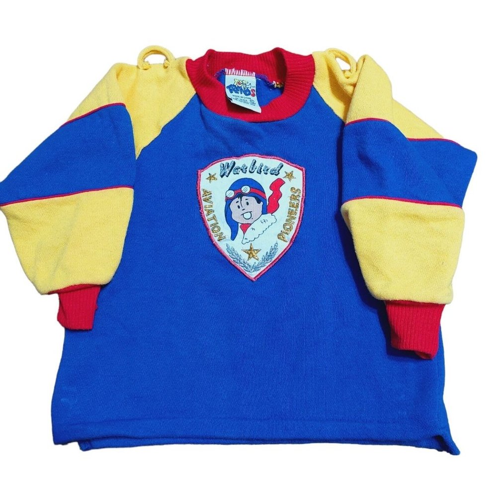 Tot Trends Toddler Sweatshirt Warbird Aviation Pioneers Patch Size 4 Multi-color